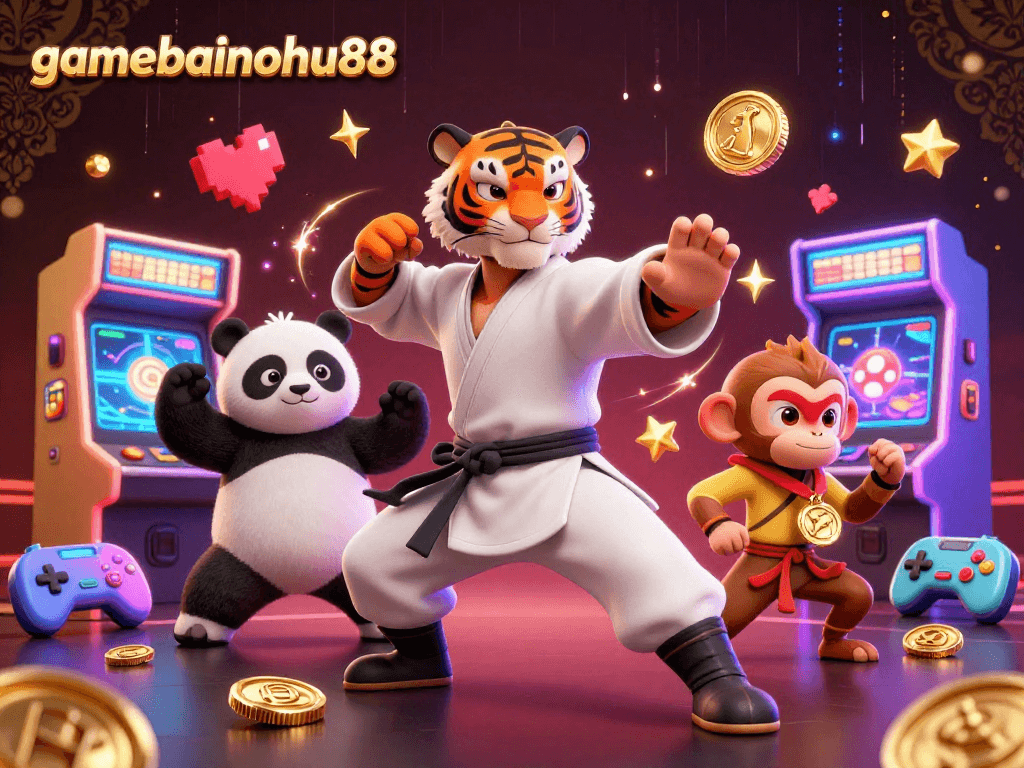 Engage with gamebainohu88 as the kung fu tiger master leads in exciting golden casino adventures.