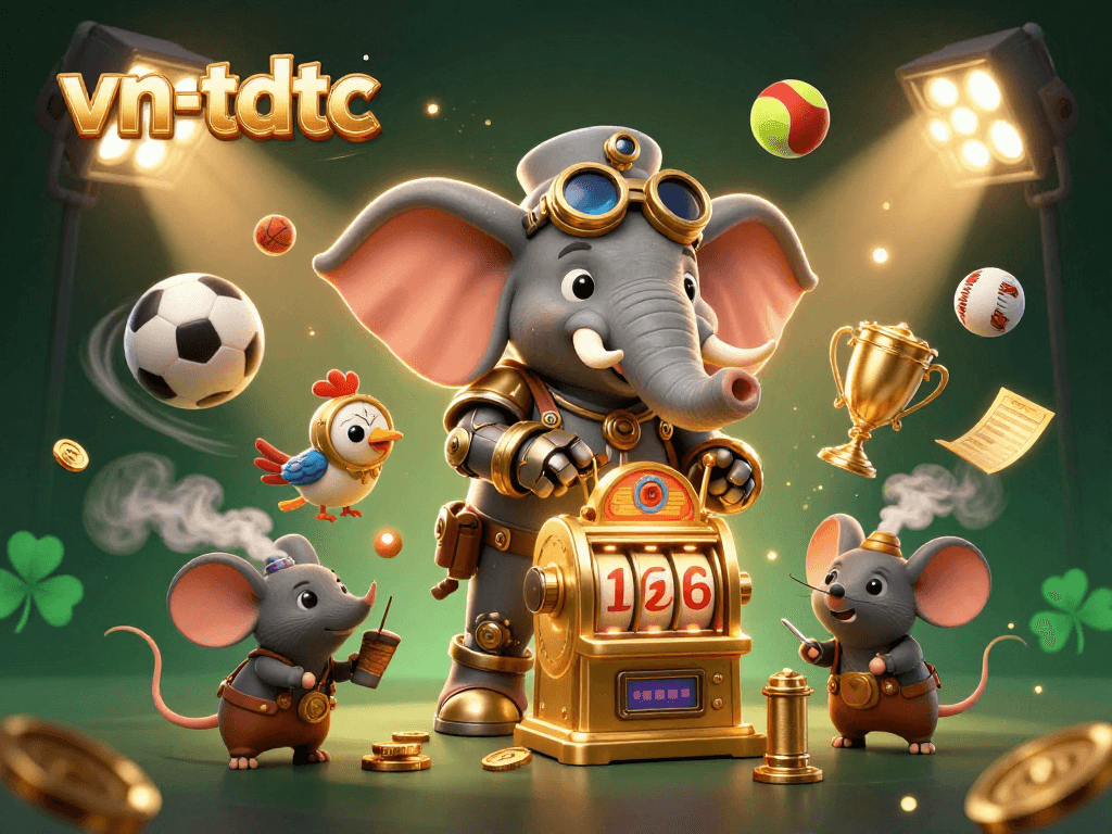 Engage with vn-tdtc’s thrilling slot machine experience, brought to life in this vivid illustration.