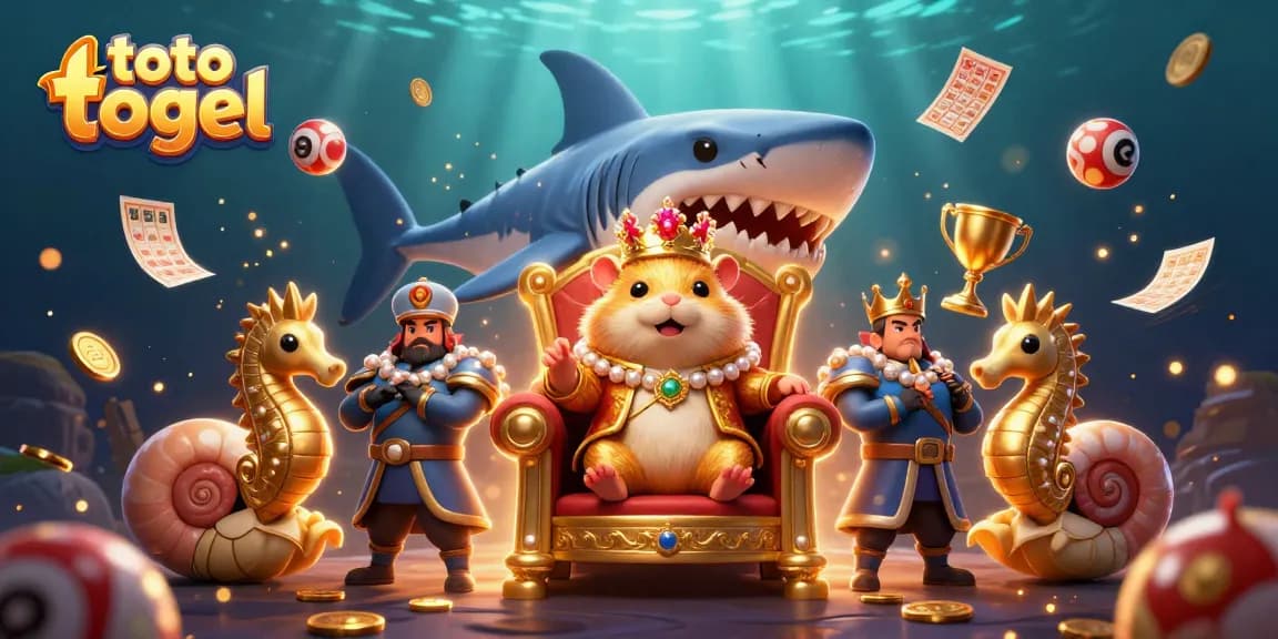 Play thrilling toto togel with exciting lottery interactions in a vibrant 3D underwater scene.