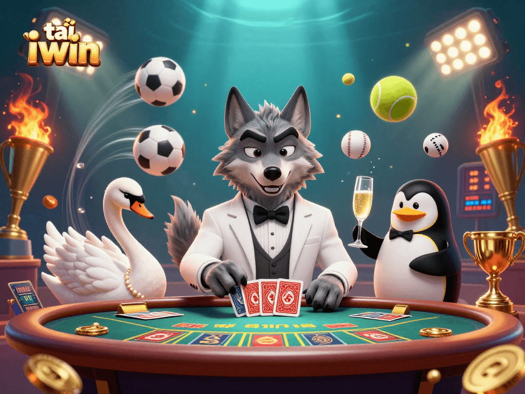 Enjoy thrilling gameplay with tải iwin, featuring a sophisticated wolf, elegant swan, and a penguin sommelier.