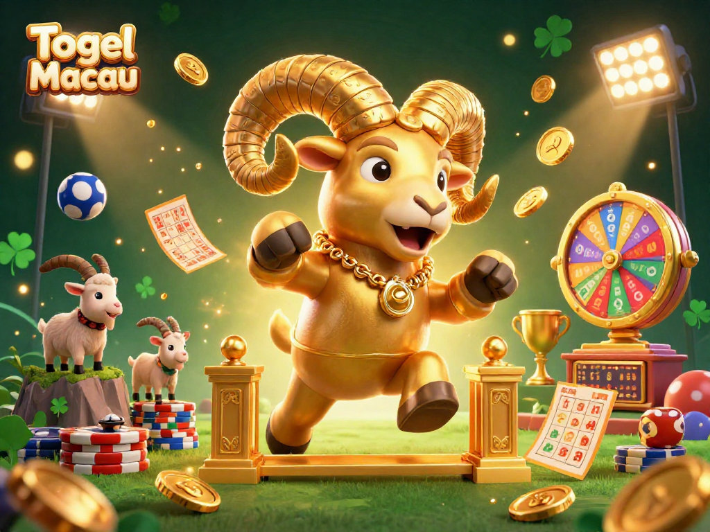 Experience the thrill of Togel Macau with vibrant lottery elements and dynamic gameplay illustration.