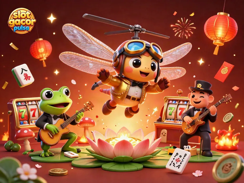 Engage with exciting slot gacor pulsa gameplay featuring colorful characters and vibrant casino elements.