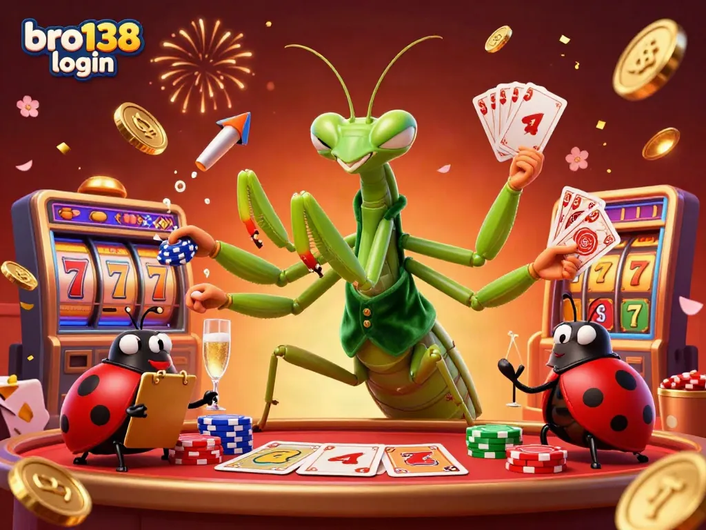 Engaging scene depicting a lively bro138 login experience in a vibrant casino atmosphere filled with dynamic game elements.