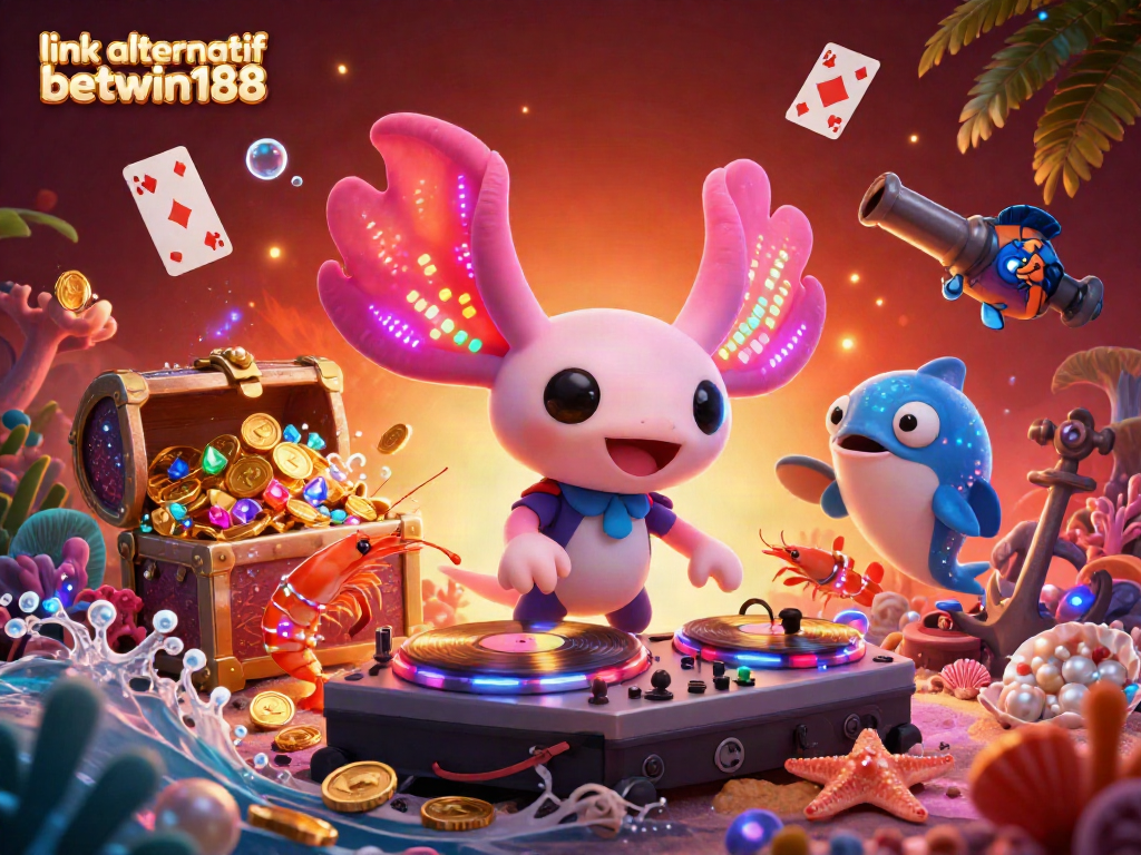 Experience the thrill of gaming with link alternatif betwin188 in this vibrant underwater casino scene.