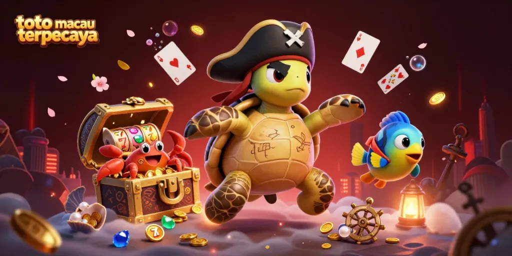 Menangkan permainan di toto macau terpercaya dengan karakter kartun 3D dan elemen kasino yang menakjubkan.