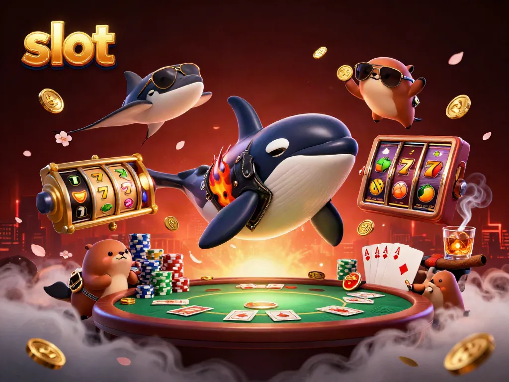 Engaging scene featuring slot-themed characters amidst vibrant casino elements.