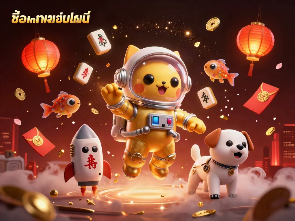 ซื้อลอตเตอรี่เออนไลน์ในบรรยากาศน่าตื่นเต้นกับแมวอวกาศและสุนัขหุ่นยนต์