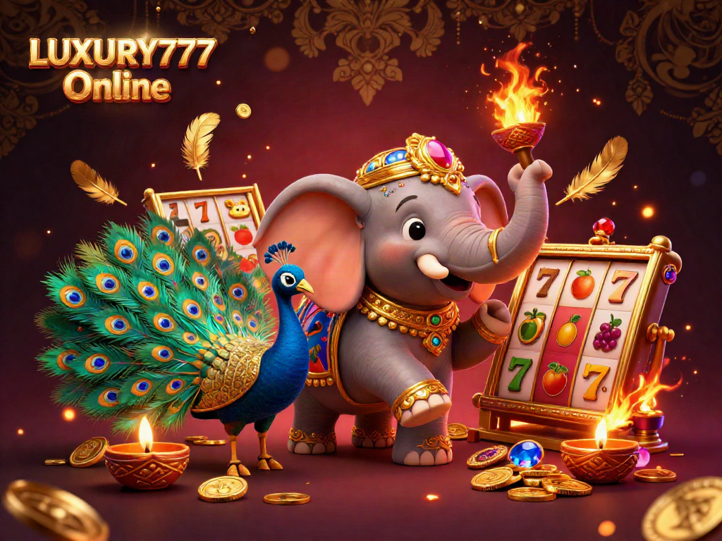 LUXURY777 Online memikat pemain dengan slot berkilau dan suasana kasino yang ramai.