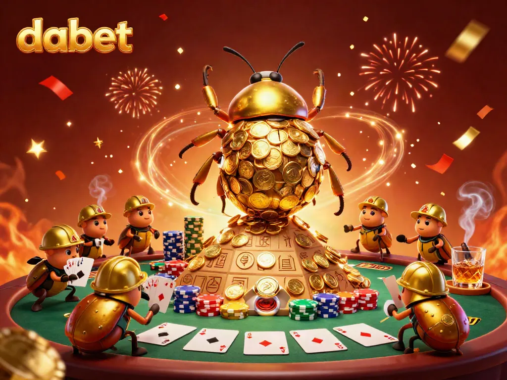 Experience thrilling gameplay at dabet with massive golden coins and poker excitement!