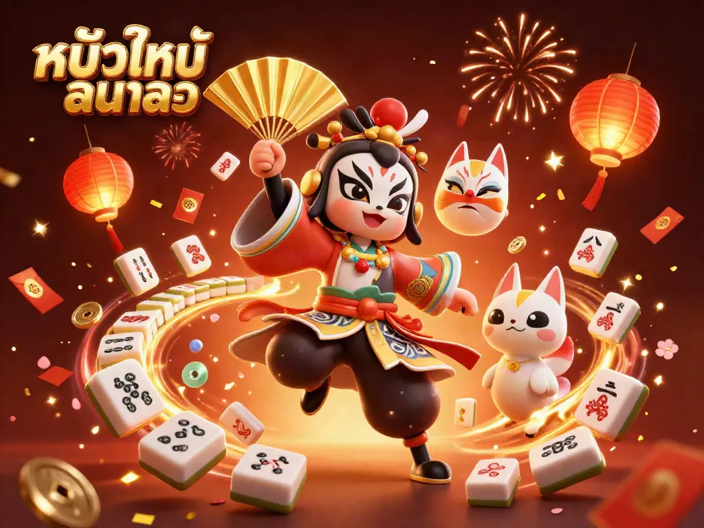 Experience the thrill of หนังใหม่ชนโรง as mystical characters celebrate with striking visuals and dynamic casino elements.