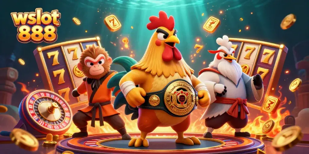 Raih kemenangan di WSLOT 888 dengan permainan slot yang menarik dan simbol keberuntungan.