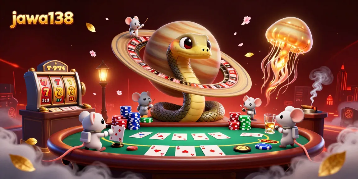 Engage in thrilling gameplay with jaw138 as astronaut mice bet on Saturn's roulette ring.